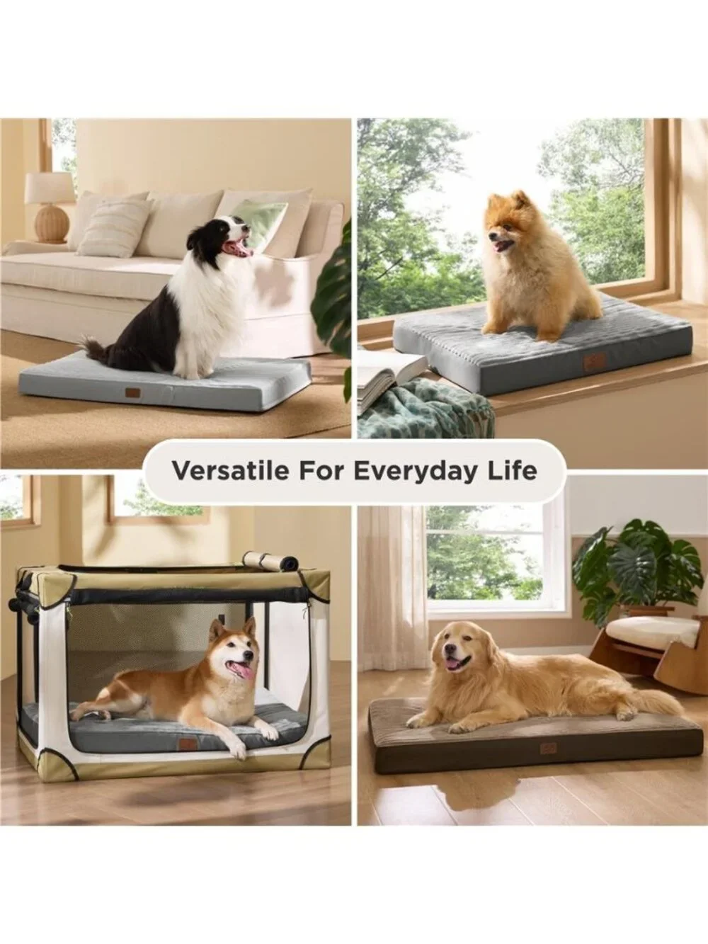 Comfy Fleece Dog Beds Large Sized Dog Orthopedic Pet Beds CRATE(35